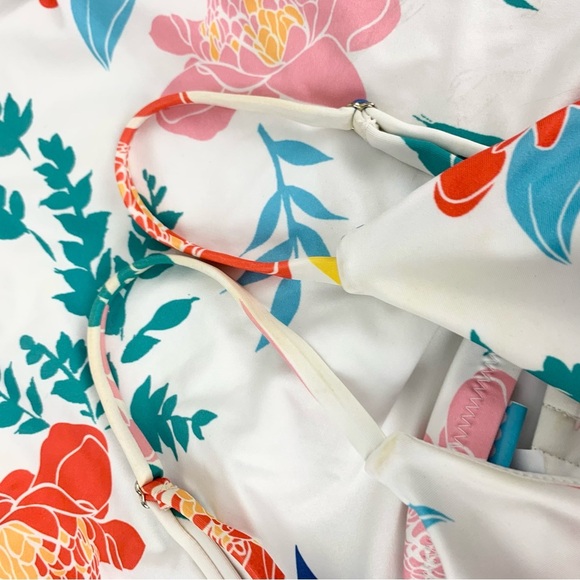 ModCloth Siena Floral One Piece Cutout Swimsuit XL - Picture 4 of 15